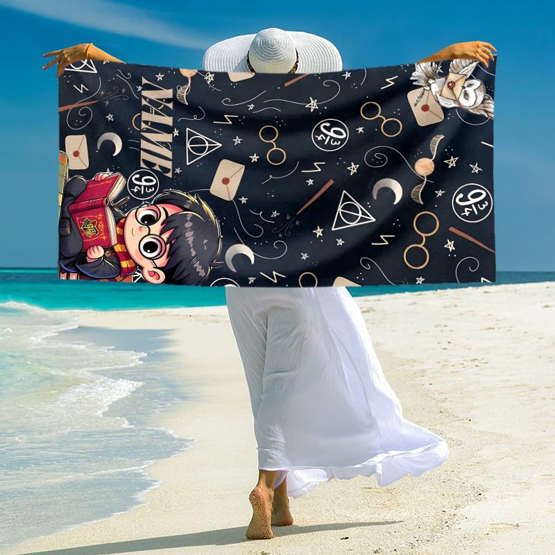 Personalized Magic Wand Legend Beach Towel Microfiber Beach Towel Thin Absorbent for Beach Swimming Yoga Bath Sports. 0910385