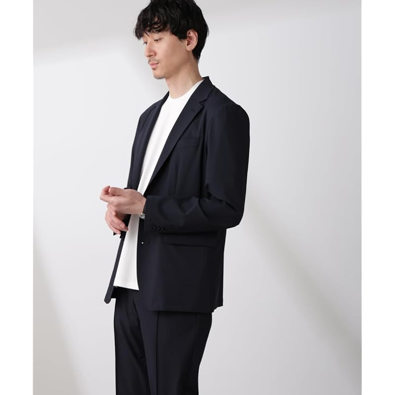 [Nano Universe] N JACKET BASIC” tropical stretch jacket men's L 121 D. Navy 668-5117202