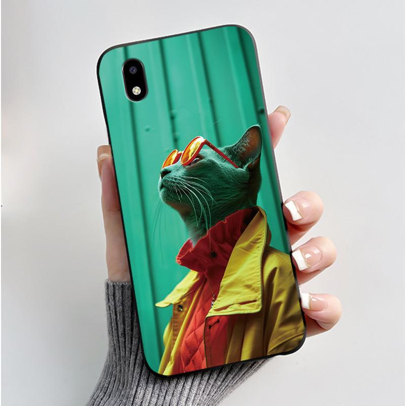 Casing For ZTE Blade A3 2020 / Avid 579 Phone Case Aesthetic Cute Cat Astronaut Black Matte Soft Silicone Protective Cover Shell