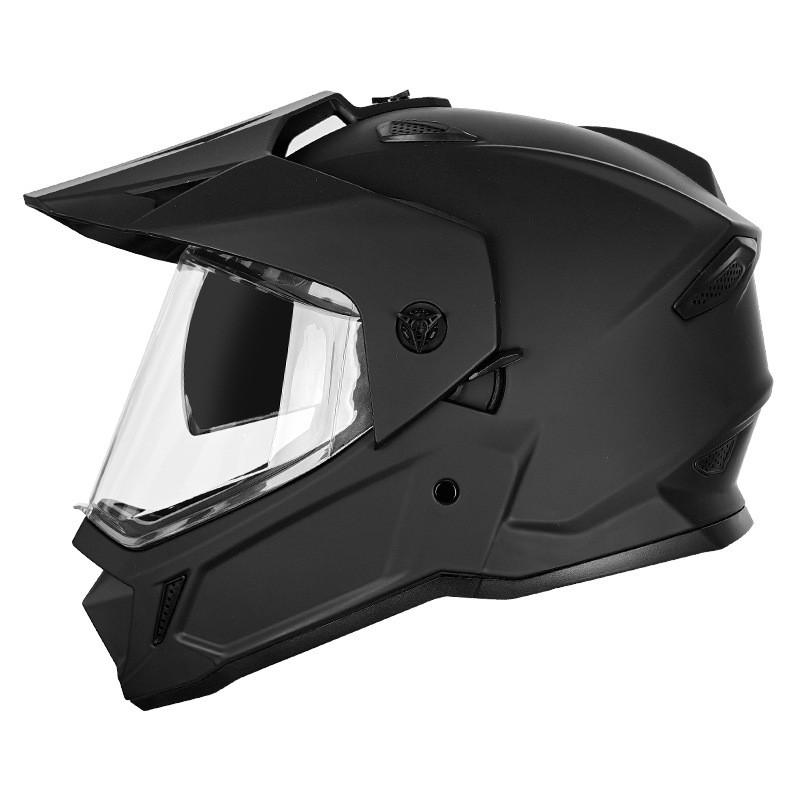 Dual Lens Full Face Motorcycle Helmet Off-Road Rally Dirt Bike ATV Racing DOT Certified ABS Carbon Fiber Style