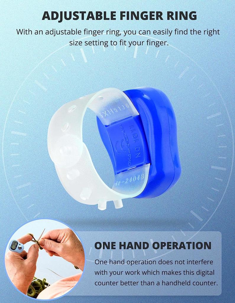 Electronic Finger Counter, Mini LCD Digital Display Tally Counter 5-Digit Number Count Clicker, Counters Clickers for Knitting