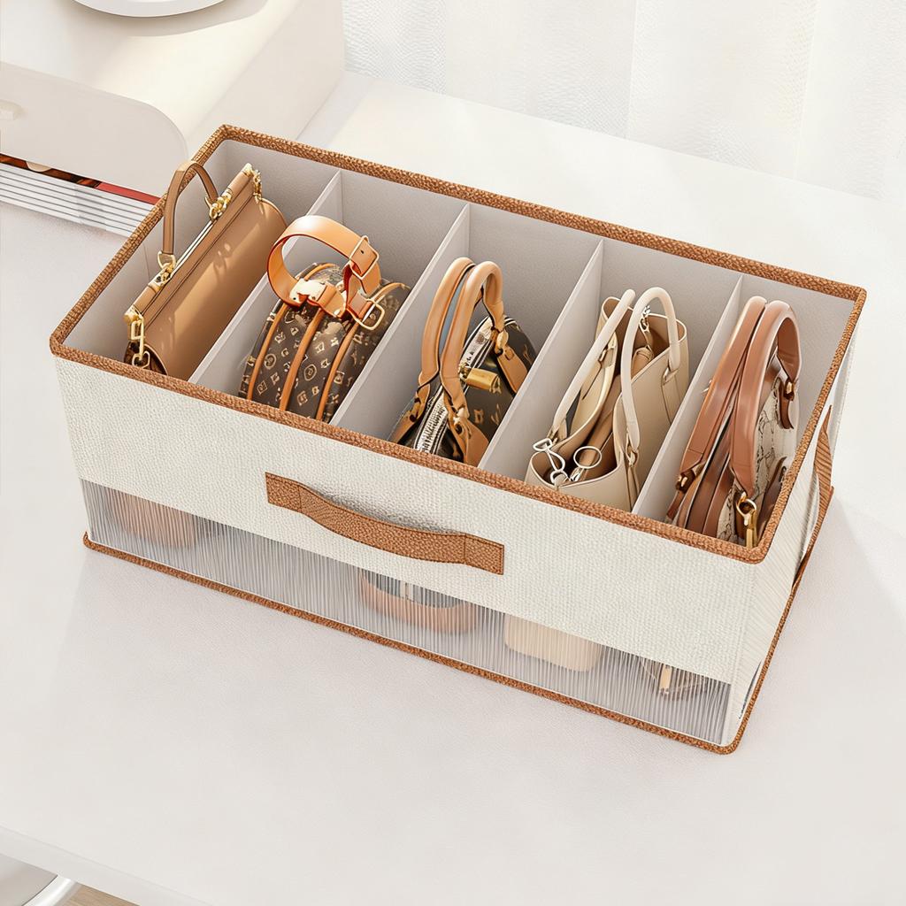 Storage Boxes with Dividers Multi-Compartment Design for Clothing, Luggage, Bag Storage