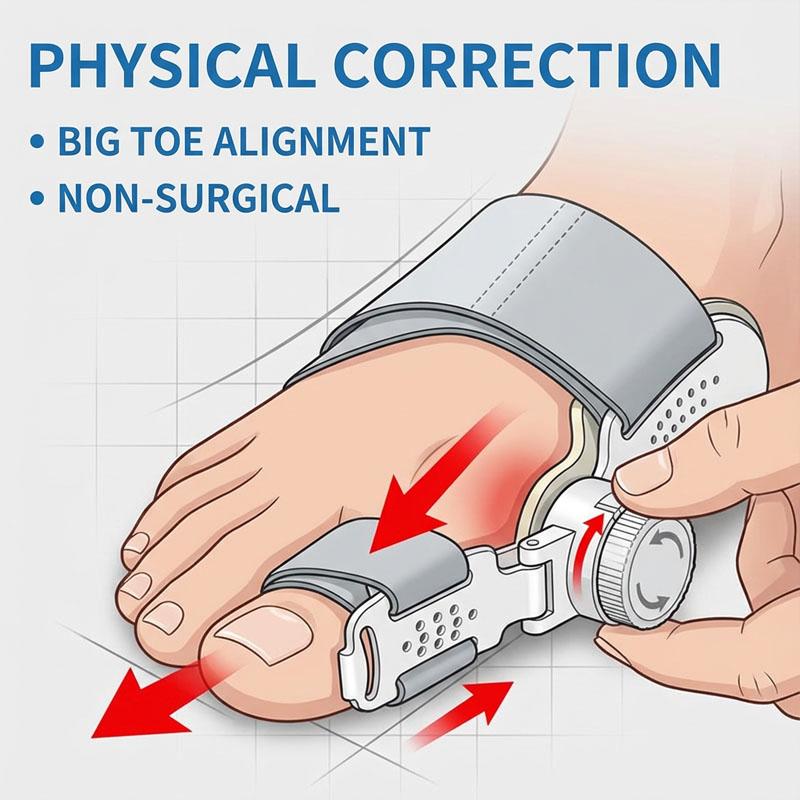 Hallux Valgus Pain Relief Splint - Professional Big Toe Straightener & Bunion Corrector for Men and Women (Foot Care Tool)