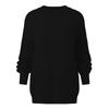 Women's Fashion Casual Round Neck Long Sleeve Cable Knit Sweater Top