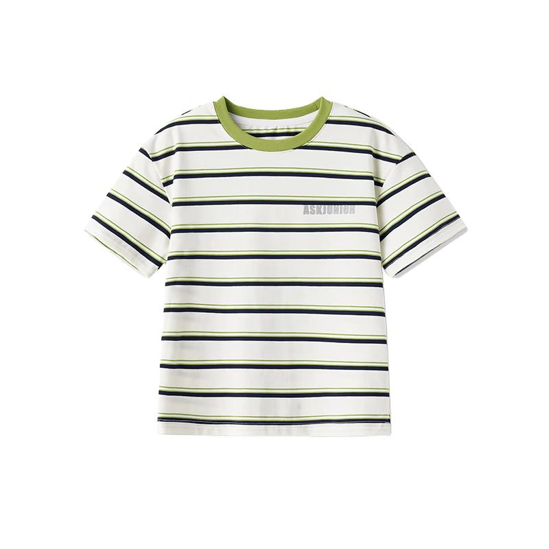ASK JUNIOR Kids Striped Short Sleeve T-Shirt 170