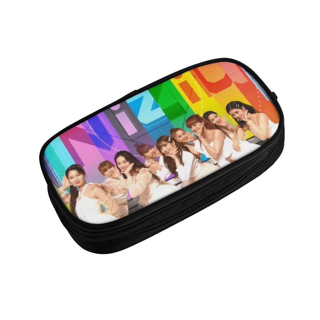Niziu Niju Goods Pen Case Pencil Case Large Capacity Double Layer Double Zipper Pencil Holder Stylish Cute Anime Pen Pouch High School College Middle