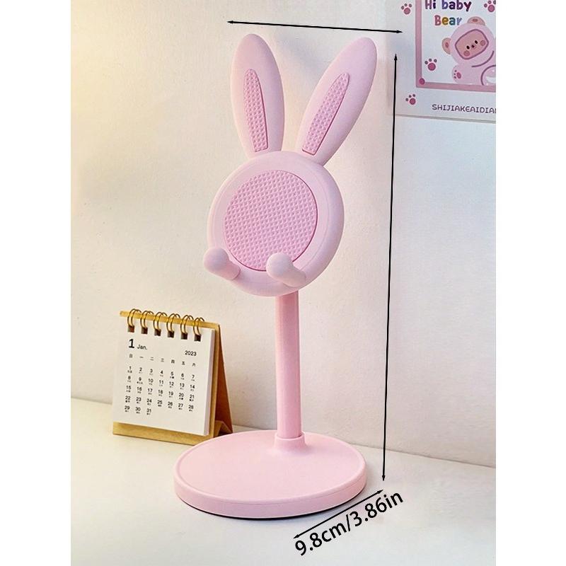 1pc Cute Rabbit Shape Multi-Function Adjustable Phone Stand, Extendable Slouchy Holder