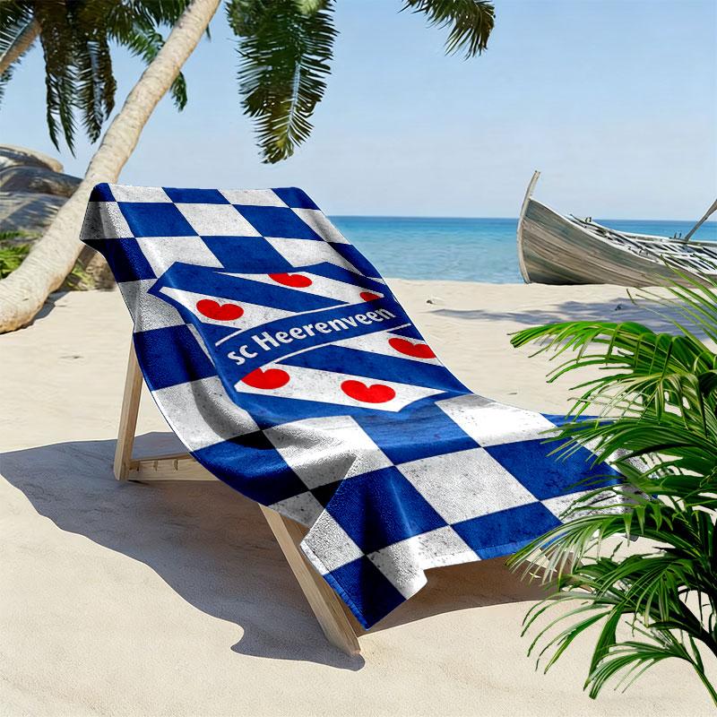 SC Heerenveen Print Beach Towel, Large Soft Quick Dry Towel for Beach Camping Swimming