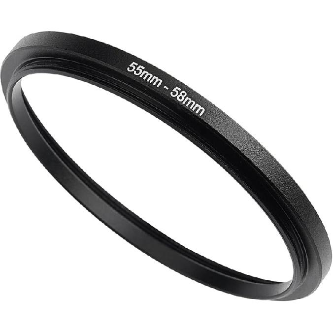 49mm To 58mm Step-Up Ring Filter Adapter for All Brands UV ND CPL Metal Ring Step-Up Rings Adapter Filter (49mm-58mm)