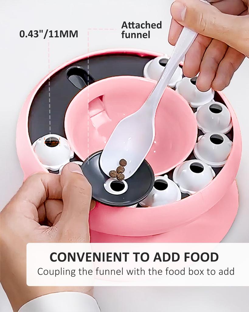 CozyOasis Cat Educational Toy, Food Treats, Solitaire Play, Popular Cat Toy, Pet Feeding, IQ Boost, Smell Training, Exercise Relief (Pink)