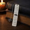 Elegant Metal Bookmark Pterosaur Bookmark, Stainless Steel Fourth Wing Design Page Marker with Dinosaur Black Tassel, Unique Literary Gift for