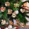 Yousheng Gingerbread Animal Wooden Ornaments Cookie-Inspired Christmas Tree Hanging Pendants Festive Party Decoration