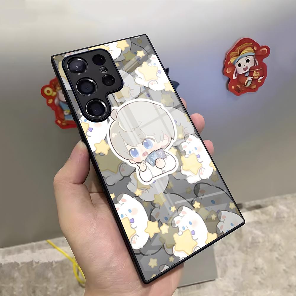 Caleb Love And Deep Space Phone Case For Samsung S25 Ultra S23 S22 S24 S20 Fe S21 Plus A54 A53 A16 Glass Cover
