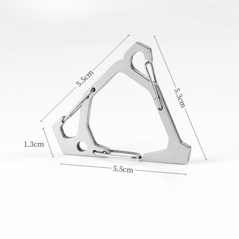 3-Hook Carabiner Triangle Hanging Buckle Tent Torch Hanger Keychains Multifunctional Stainless Camping Backpack Hanging Hook