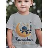Eid Mubarak Moon Star Printed Kids Shirts Eid Ramadan Child T-Shirt Tops Islamic Muslim Holiday Boys Girls Short Sleeve