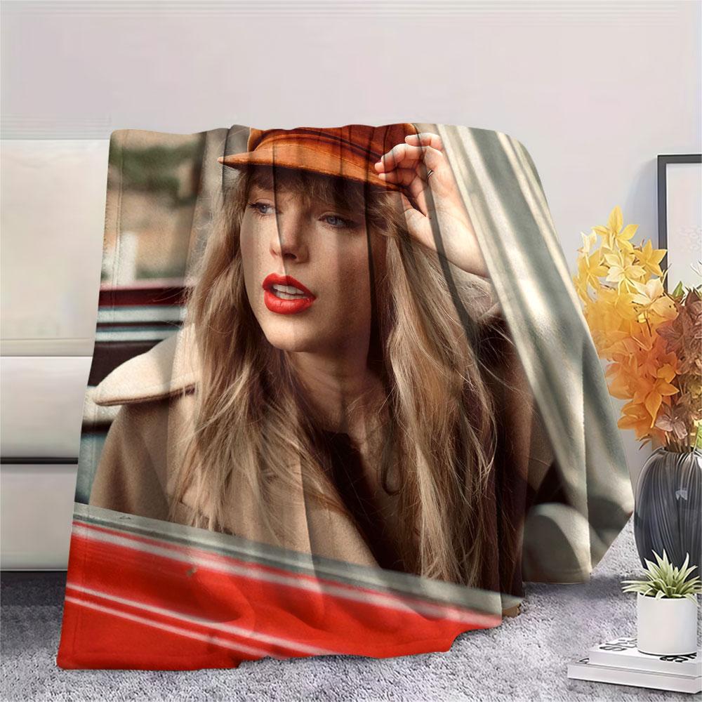 Taylor Swift printing Flannel Blanket Bedroom Sofa Camping Warm blanket Gifts for family and friends-MJ004