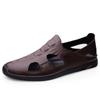 Classic Leather Mens Sandals Outdoor Handmade Men Sandaly New Hollow Out Man Beach Leather Shoes Breathable male Summer Flats