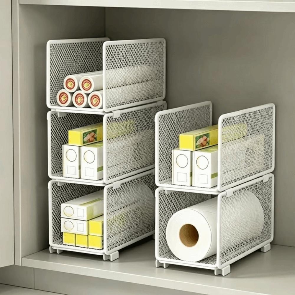 Multi-Layer Kitchen Storage Rack Iron Paper Roll Holder Durable Vertical Storage Rack  for Kitchen