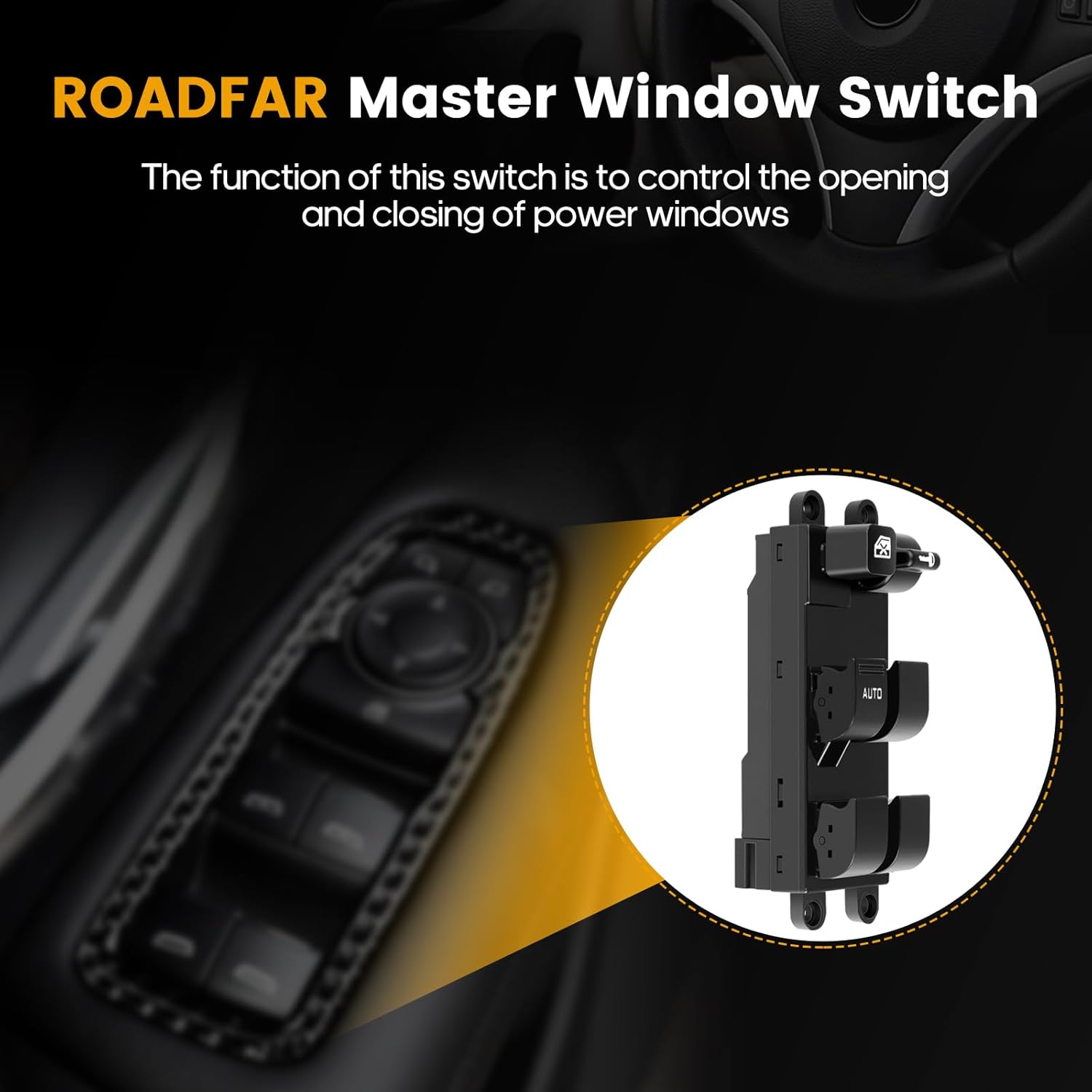 Window Switch Power Window Switch Master Control Switch 254019E000 fits for Nissan Altima1998-2001 Frontier1998-2004 Sentra 1998-1999 Xterra