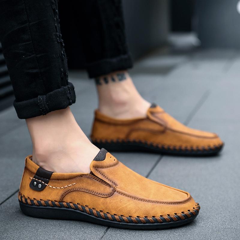 Size 38-48 Men's Moccasins Men's Shoes Men's Casual Shoes Handmade Leather Shoes Men's Loafers