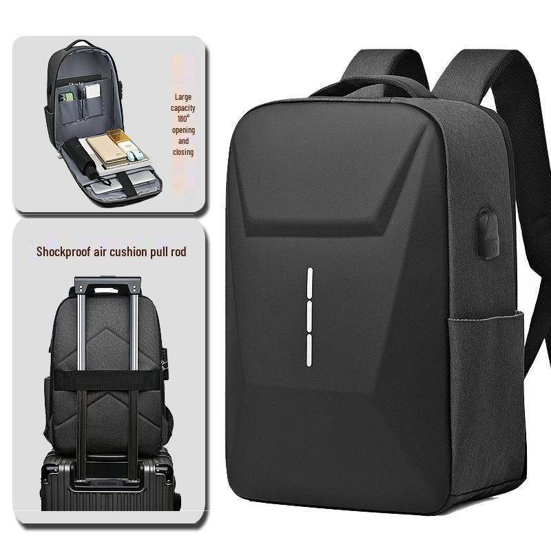 High-End Waterproof Reflective Men's Backpack: Customizable Hard Shell for Business & School