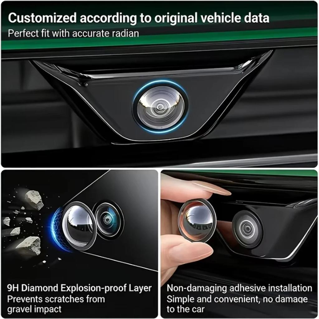 New Car Camera Lens 360 Panoramic Camera Protective Cover Anti-Scratch Dustproof Waterproof Parking Lens for Most SUV Sedan