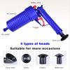 Air Power Drain Blaster Gun Pump Pipeline Clogged Remover Bathroom Sink Toilet Cleaner High Pressure Pipe Plunger Drain Cleaner