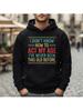 Unisex "Action My Age" Graphic Hoodie, Funny Slogan Print Pullover with Kangaroo Pocket, Casual Long Sleeve Sweatshirt for Fall An