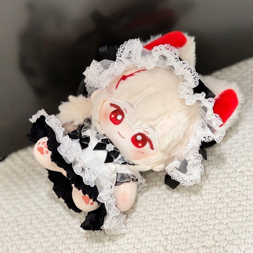 20cm Plüschtier Anime Genshin Impact Kawaii Kaedehara Kazuha Plüschpuppe Cosplay Figur Modell Spielzeug für Kinder Geschenk Mit Skelettpuppe