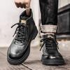 Men's autumn/winter boots High quality luxury minimalist style Work and office Outdoor fashion high top leather shoes