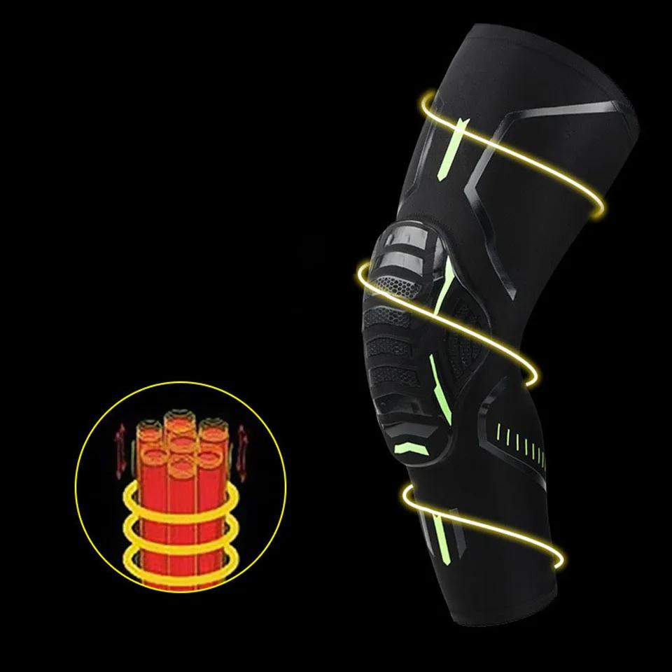 1Pcs Sports Cycling Knee Pads Stretch Warm Leg Warmers Honeycomb Impact Protection Patella Protection Basketball Soccer