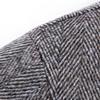 FAPAI Men's Herringbone Wool Blend Short Overcoat