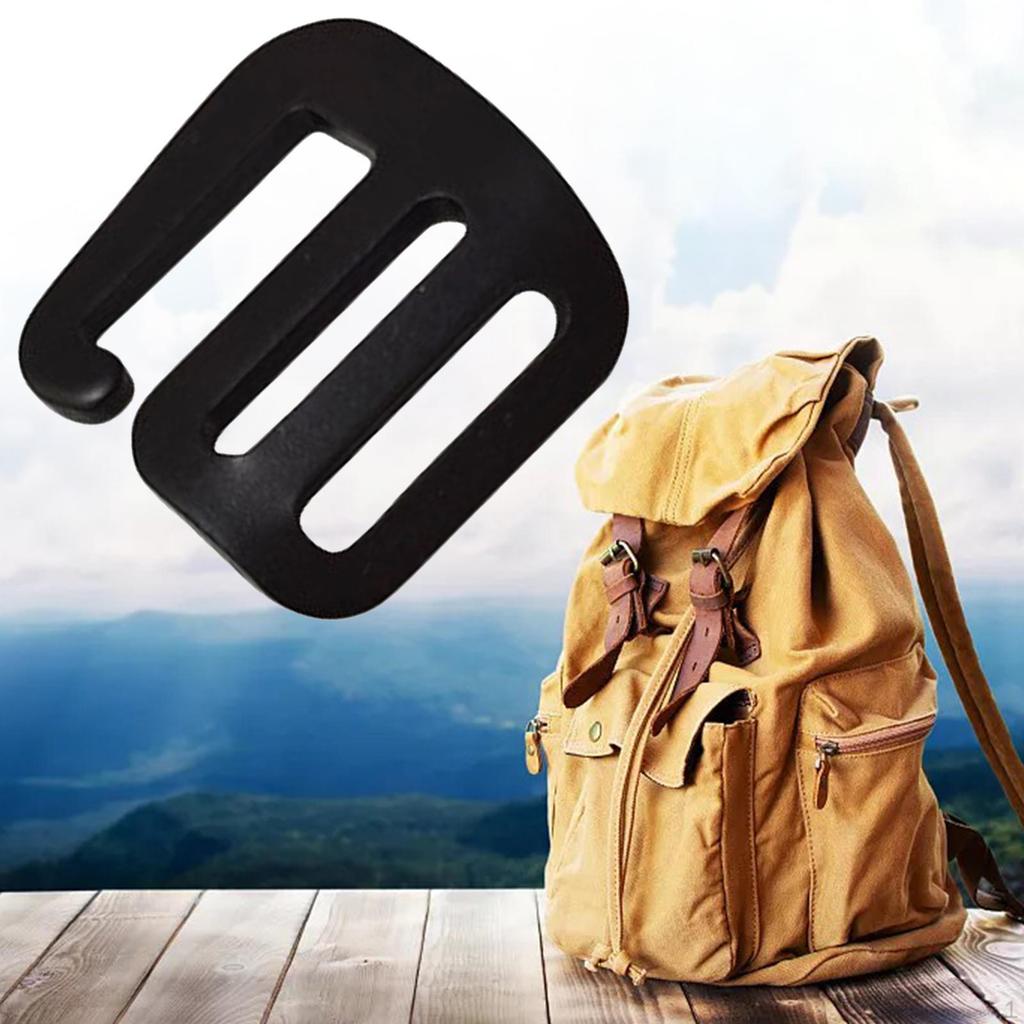 Adjustable 25mm Aluminum Alloy Buckles G Hooks for Backpack Strap Outdoor Survival Camping Equipment