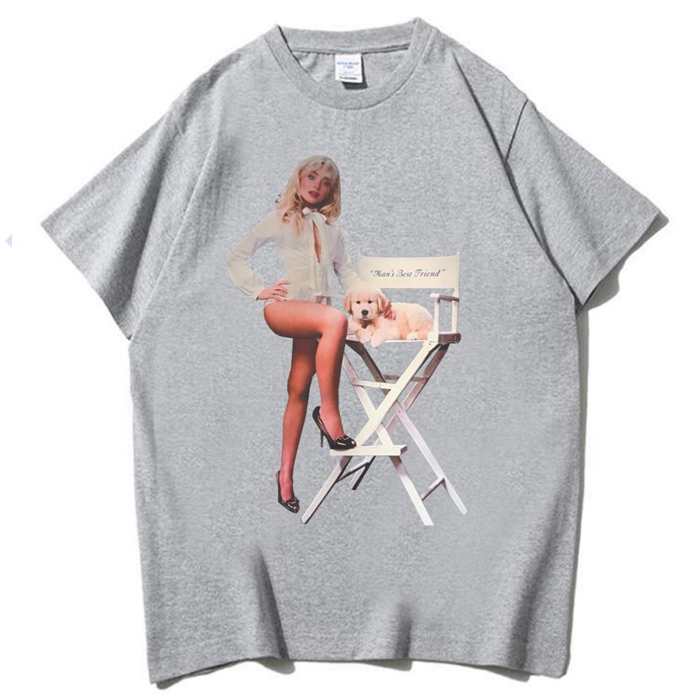 Sabrina Carpenter Best Friend T-Shirt Women Summer Female Y2K Clothing Women Cotton Harajuku Fashion Casual Streetwear Tees Tops