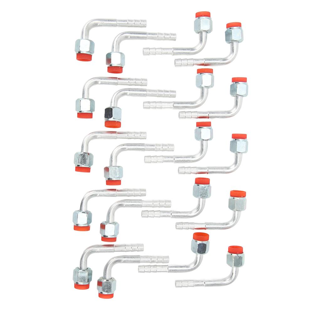 20 Pcs Barb Fitting Elbow Nut 90 Degree O Ring Female Air Conditioner Pipe Connector Adapter Joint