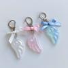 Cute Kawaii Japanese Style Keychain Bag Decoration with Angel Wing Bowknot Charm for Girls Fashion Accessory