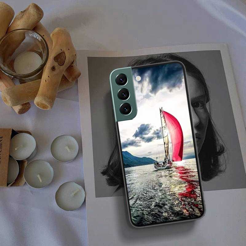 Sailing Boat Phone Case For Samsung A16 A26 A36 A56 Galaxy A02S A12 A52S A13 A23 A33 A53 A54 A34 A24 A14 A22 A32 A42 A72 Cover C