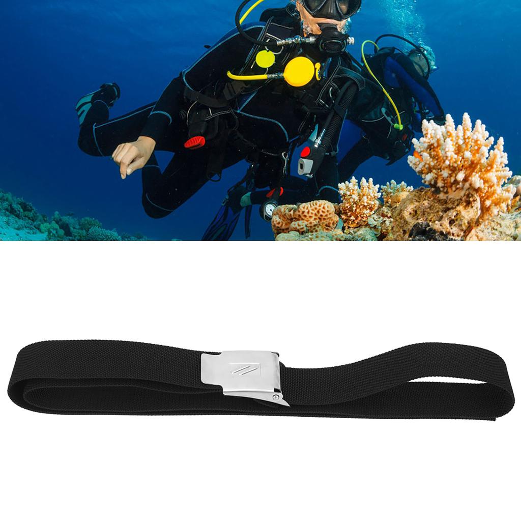 Diving Weight Belt Snorkeling Webbing Strap Waist Belt  with Adjustable Stainless Steel Buckle for Scuba Diving Supplies