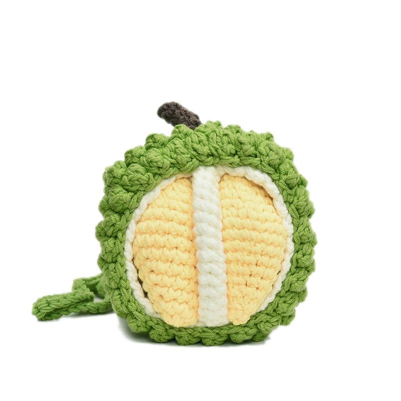 

Вязаная стильная детская сумка-дуриан, идеально подходящая для дошкольников и ежедневных прогулок Crossbody Durian