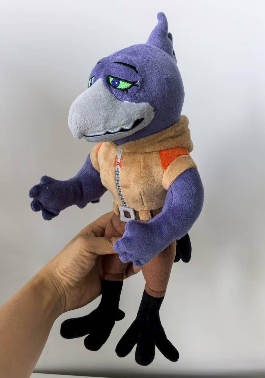 Süßes Animationsfilm-Merchandise The Bad Guys 2 Doom Plüschtier Vogelmädchen Doom Herr Hai Zopf The Bad Guys Spielzeug Kindergeburtstagsgeschenk 28cm