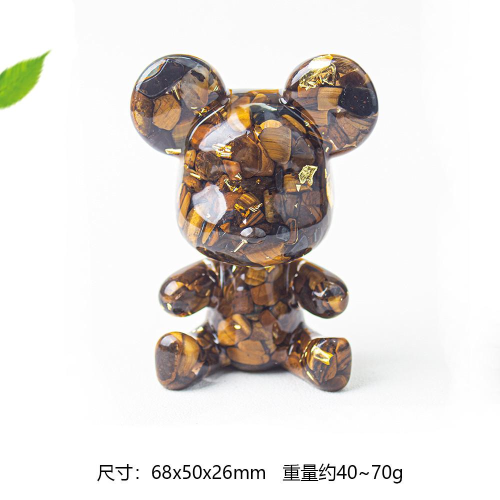 Crystal Resin Bear Car Air Vent Decor With Water Crystal And Crown For Gift Giving