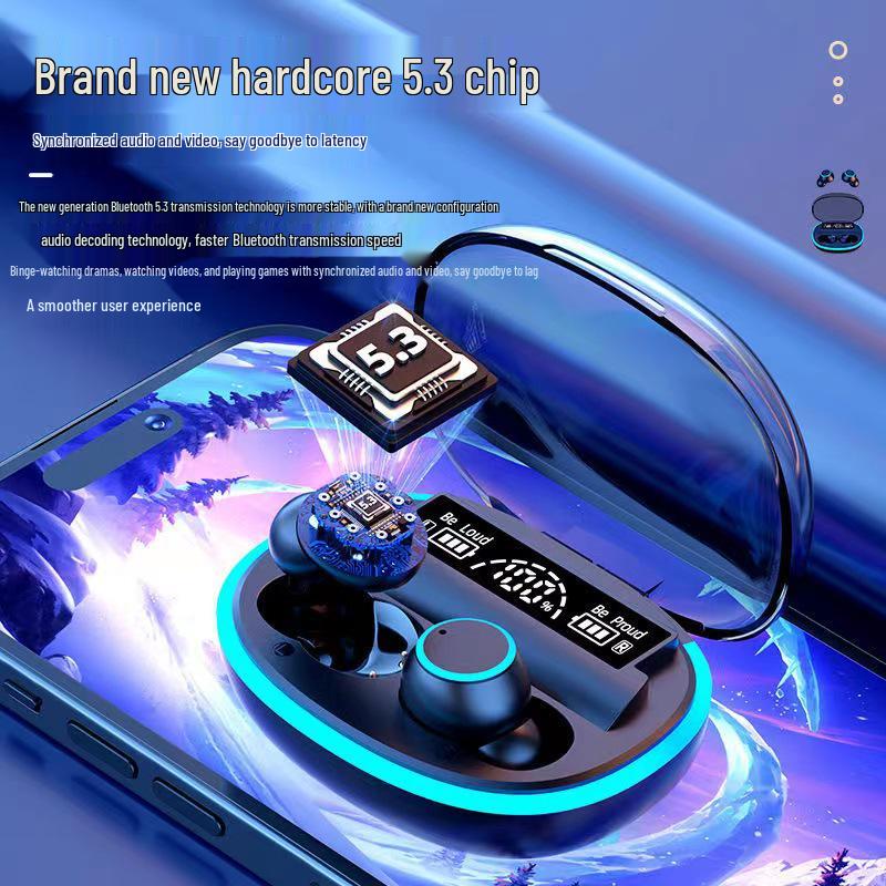 T65 Wireless Bluetooth Earphones: Long Battery, Dual-Ear Noise Reduction, Sports Stereo.