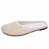 Breathable Woven Gentle Half Slippers Female Flat Bottom 2025 Spring and Summer Fairy with Skirt Retro Temperament Single Shoes