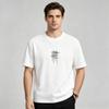Male 100 Cotton Abstract Graphic Tee Minimalist Cross Lines Black Print Loose Fit Summer Unisex Short Sleeve Tees