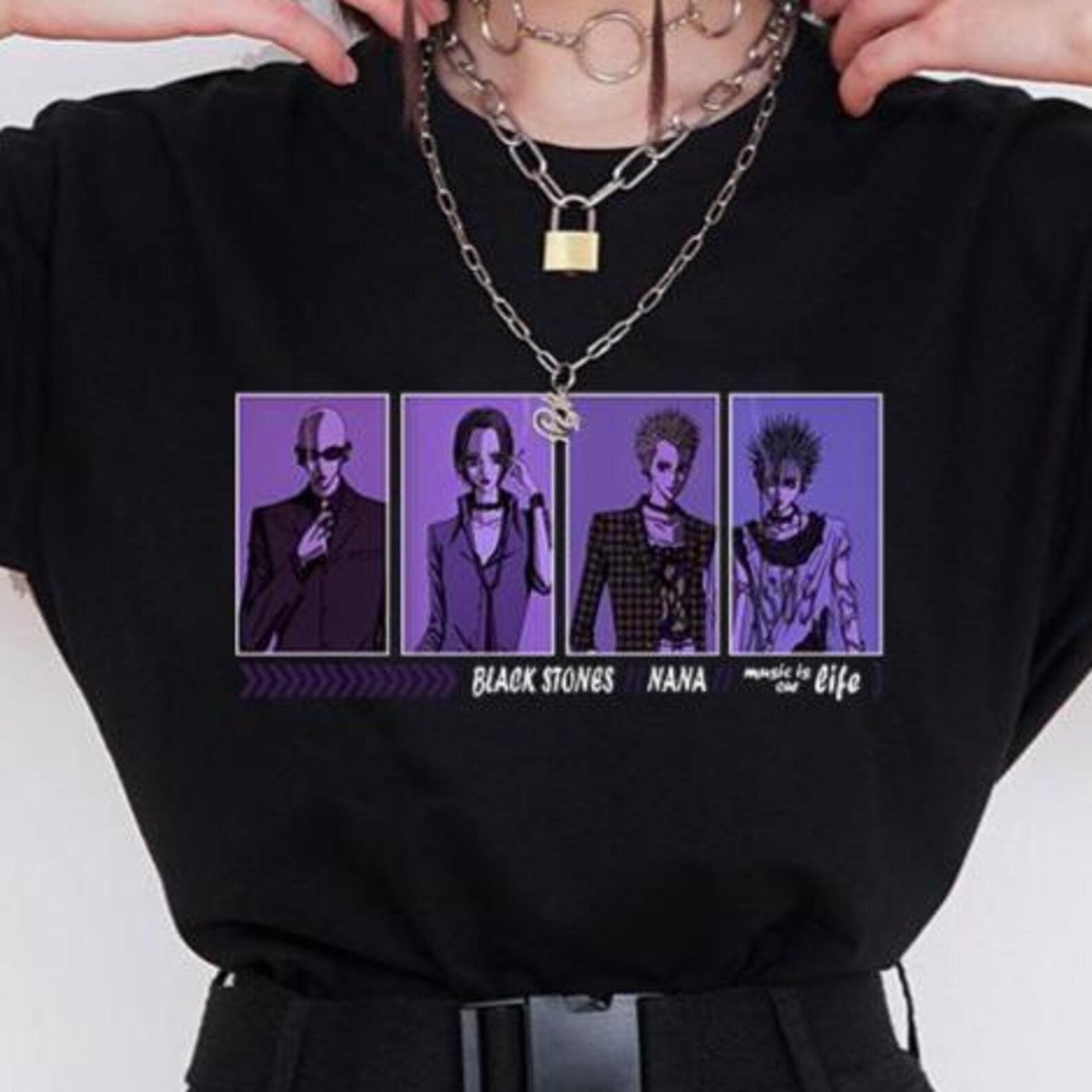 Black Stones Nana Anime Shirt - Manga Cosplay Graphic Tee 2XL