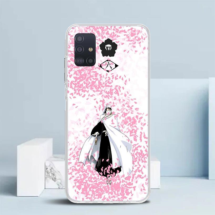 Bleach Kuchiki Byakuya Soft Cover for Samsung Galaxy A12 A22 A32 A52 A72 A02S Phone Case Note 20 Ultra 10 S10 Plus A51 A71 A50S