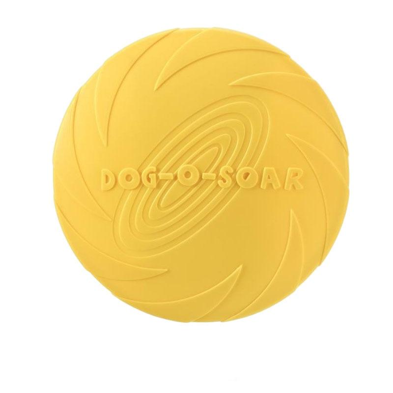 Silicone Flying Disc Toy Interactive Flying Saucer for Dogs Cats Chew Resistant Dog Frisbee Puppy Training Fun Outdoor Pet Game