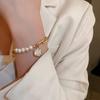 1pc of Ladies' Freshwater Pearls Bracelet Featuring a Light Luxury Joyful Face Design Made of Freshwater Pearls