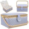 Blue polka dot sewing machine 30x23x16 cm