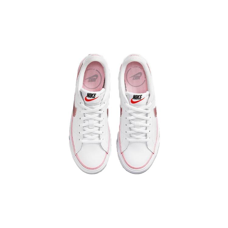 (GS) Nike Court Legacy 'White Pink Glaze' Kids' DA5380-110